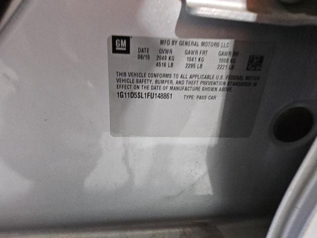 1G11D5SL1FU148861 - 2015 CHEVROLET MALIBU 2LT SILVER photo 12