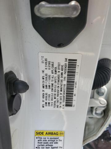 19UUA8F58CA023168 - 2012 ACURA TL WHITE photo 12