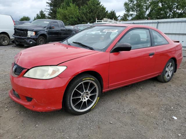 1HGEM213X5L052242 - 2005 HONDA CIVIC DX VP RED photo 1