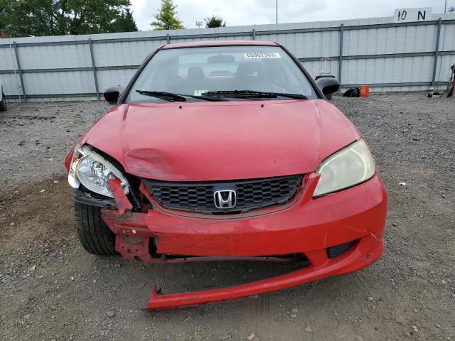 1HGEM213X5L052242 - 2005 HONDA CIVIC DX VP Rot Foto 5
