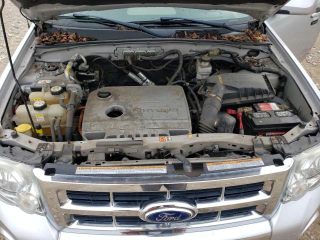 1FMCU4K36AKB92736 - 2010 FORD ESCAPE HYBRID SILVER photo 12