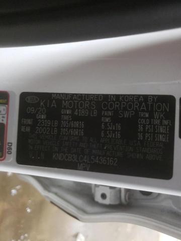 KNDCB3LC4L5436162 - 2020 KIA NIRO LX WHITE photo 14