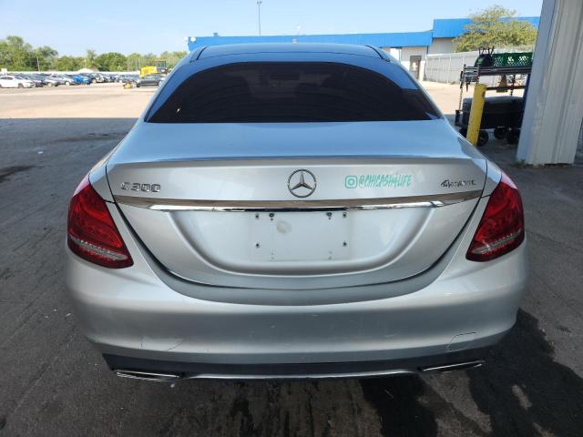 55SWF4KB3FU084743 - 2015 MERCEDES-BENZ C 300 4MATIC SILVER photo 6