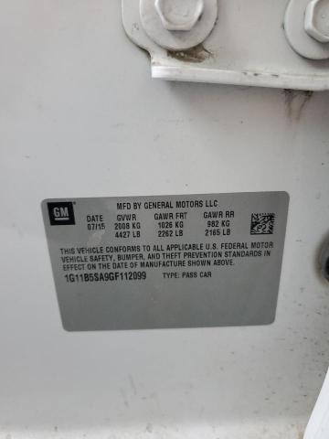 1G11B5SA9GF112099 - 2016 CHEVROLET MALIBU LIM LS თეთრი ფოტო 12