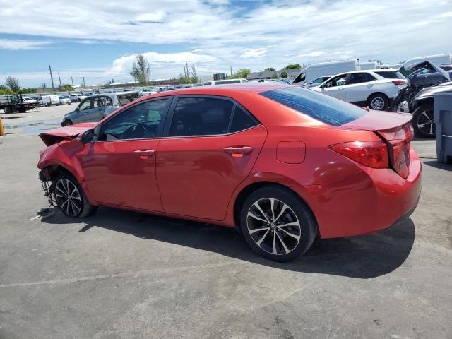 5YFBURHE6KP868532 - 2019 TOYOTA COROLLA L RED photo 2