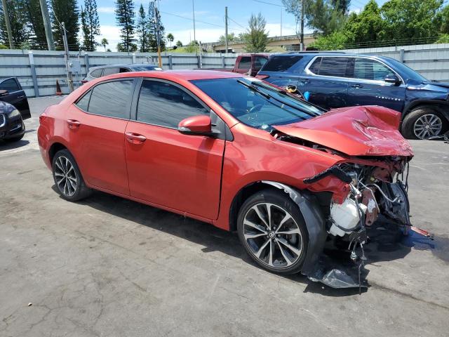 5YFBURHE6KP868532 - 2019 TOYOTA COROLLA L RED photo 4