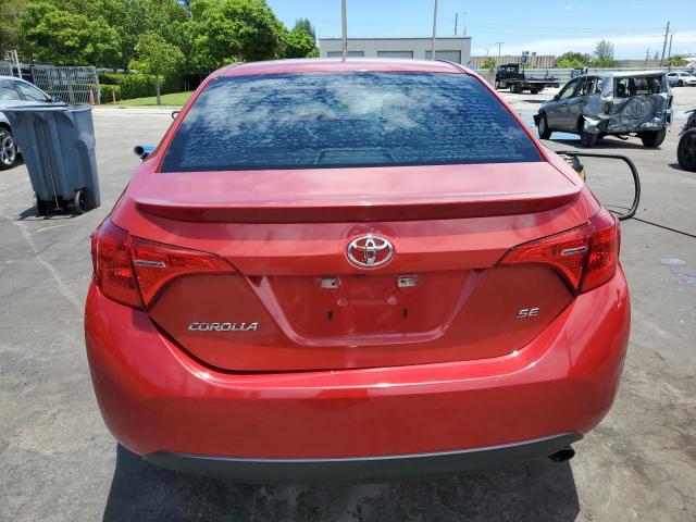 5YFBURHE6KP868532 - 2019 TOYOTA COROLLA L RED photo 6