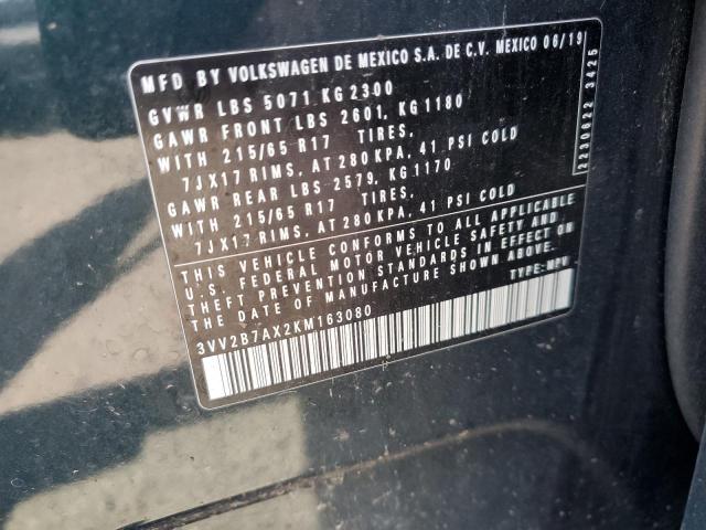 3VV2B7AX2KM163080 - 2019 VOLKSWAGEN TIGUAN SE Grün Foto 13