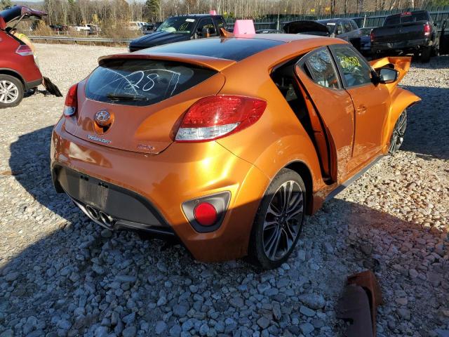 KMHTC6AE0GU262181 - 2016 HYUNDAI VELOSTER TURBO ORANGE photo 4