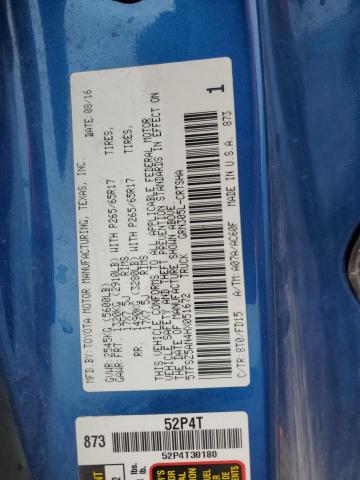 5TFSZ5AN4HX051672 - 2017 TOYOTA TACOMA ACCESS CAB 蓝色 照片 13