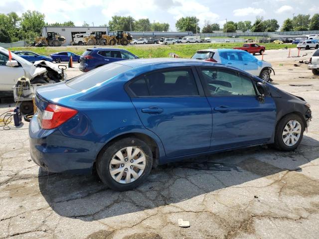 19XFB2F59CE071146 - 2012 HONDA CIVIC LX BLUE photo 3