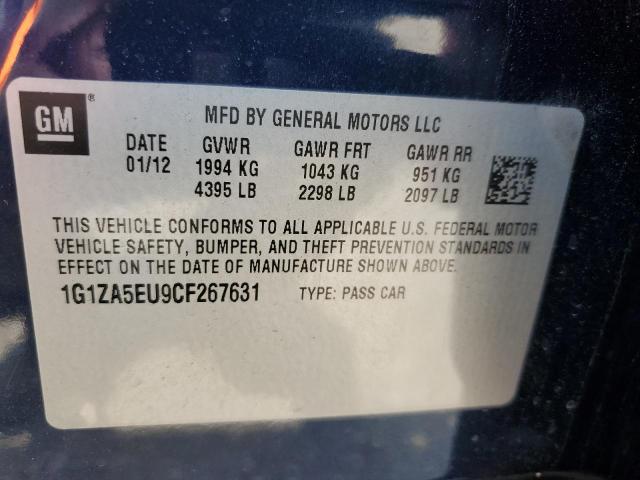 1G1ZA5EU9CF267631 - 2012 CHEVROLET MALIBU LS 蓝色 照片 13