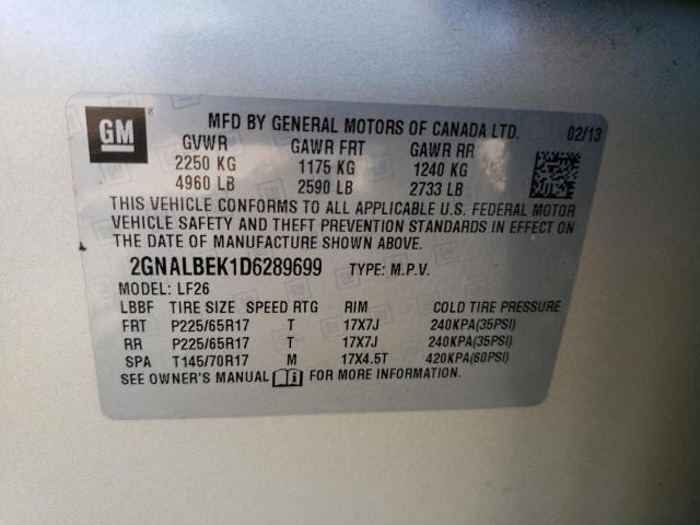 2GNALBEK1D6289699 - 2013 CHEVROLET EQUINOX LS BEIGE photo 13