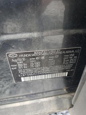 5NMS33AD7LH260449 - 2020 HYUNDAI SANTA FE SEL Жасыл фото 13