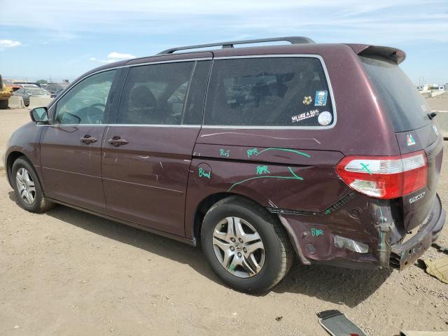5FNRL38767B093734 - 2007 HONDA ODYSSEY EXL MAROON photo 2