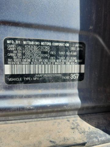 JA4AP3AUXHZ026884 - 2017 MITSUBISHI OUTLANDER ES SILVER photo 14