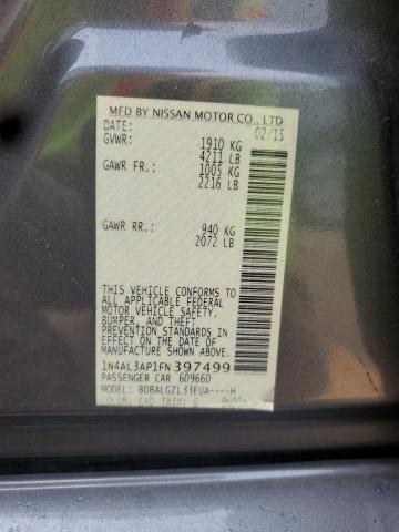1N4AL3AP1FN397499 - 2015 NISSAN ALTIMA 2.5 GRAY photo 12