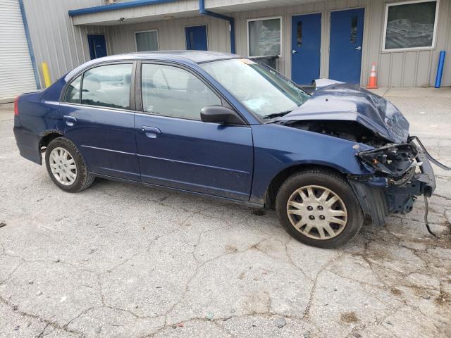 2HGES166X4H627485 - 2004 HONDA CIVIC LX BLUE photo 4