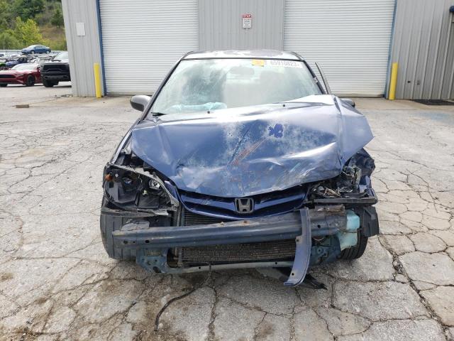 2HGES166X4H627485 - 2004 HONDA CIVIC LX BLUE photo 5