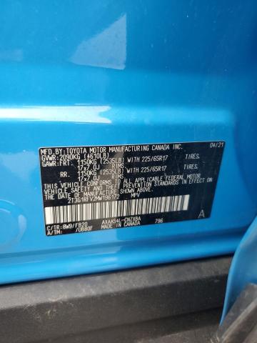 2T3G1RFV2MW196172 - 2021 TOYOTA RAV4 LE 蓝色 照片 13