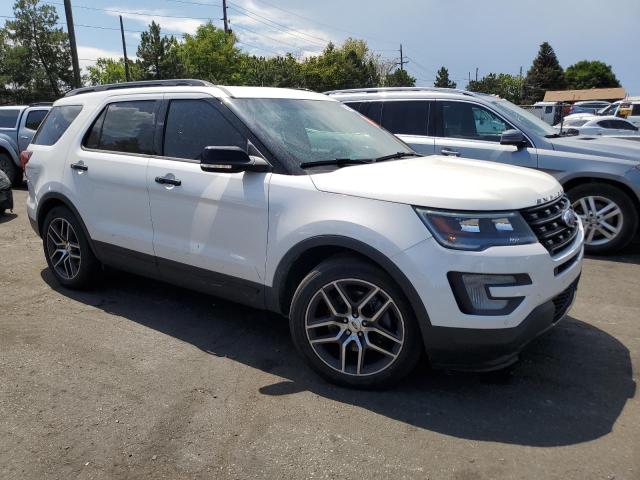 1FM5K8GT0GGD13500 - 2016 FORD EXPLORER SPORT WHITE photo 4