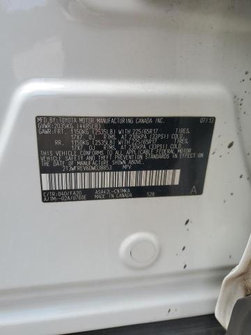 2T3WFREV6DW038853 - 2013 TOYOTA RAV4 XLE 白色 照片 12