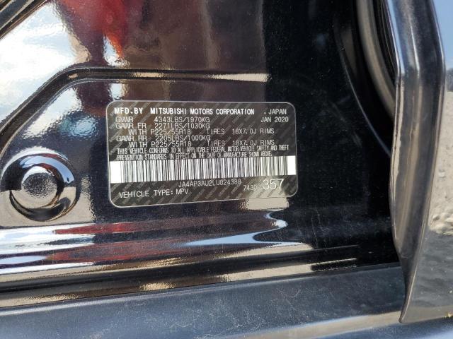 JA4AP3AU2LU024388 - 2020 MITSUBISHI OUTLANDER ES შავი ფოტო 14