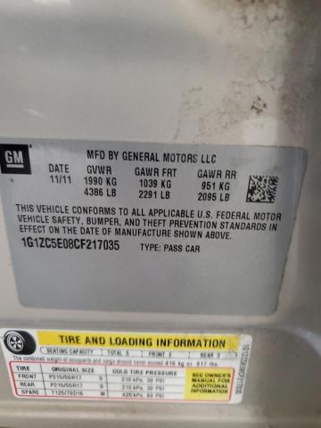 1G1ZC5E08CF217035 - 2012 CHEVROLET MALIBU 1LT 奶油色 照片 12