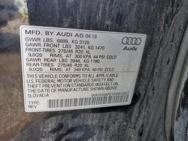 WA1DGAFE1DD013922 - 2013 AUDI Q7 PRESTIGE BLACK photo 13