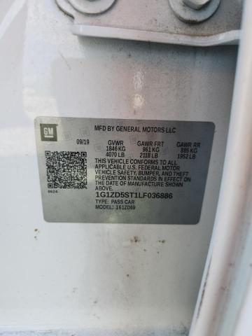 1G1ZD5ST1LF036886 - 2020 CHEVROLET MALIBU LT 白色 照片 13