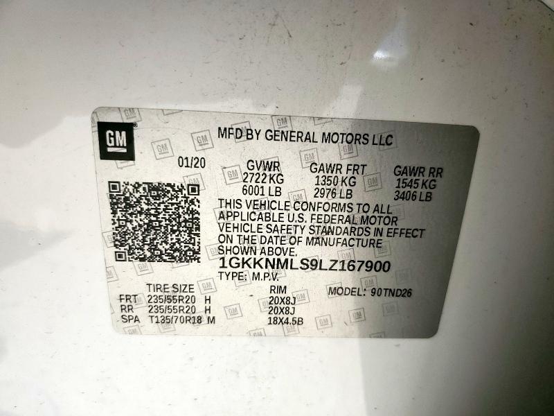 1GKKNMLS9LZ167900 - 2020 GMC ACADIA SLT Srebrny zdjęcie 13