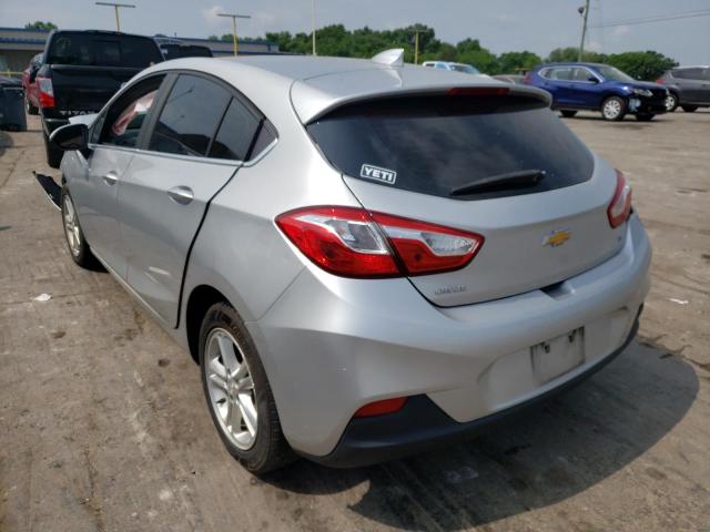 3G1BE6SM2HS608001 - 2017 CHEVROLET CRUZE LT SILVER photo 3