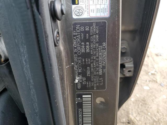 KNAFU4A20B5361253 - 2011 KIA FORTE EX BROWN photo 13