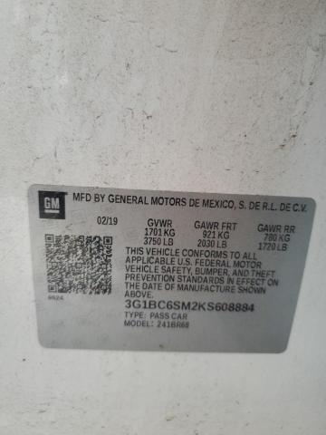 3G1BC6SM2KS608884 - 2019 CHEVROLET CRUZE LS 白色 照片 12