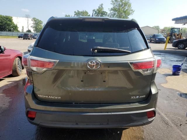 5TDJKRFH2FS199445 - 2015 TOYOTA HIGHLANDER XLE 绿色 照片 6
