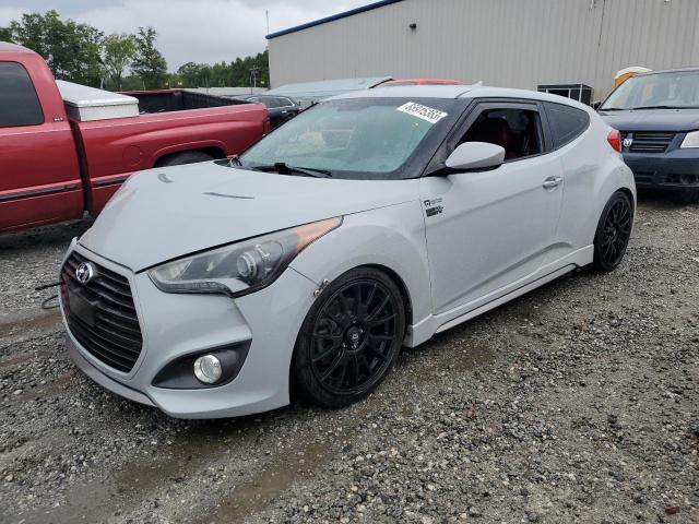 KMHTC6AE7EU205893 - 2014 HYUNDAI VELOSTER TURBO GRAY photo 1