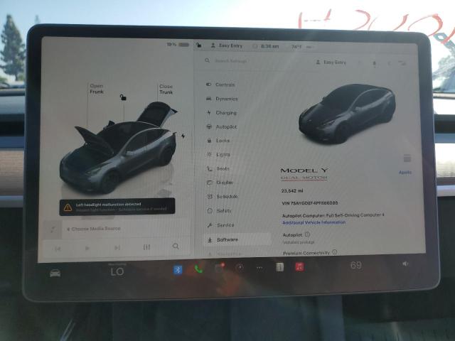 7SAYGDEF4PF866088 - 2023 TESLA MODEL Y Մոխրագույն լուսանկար 9