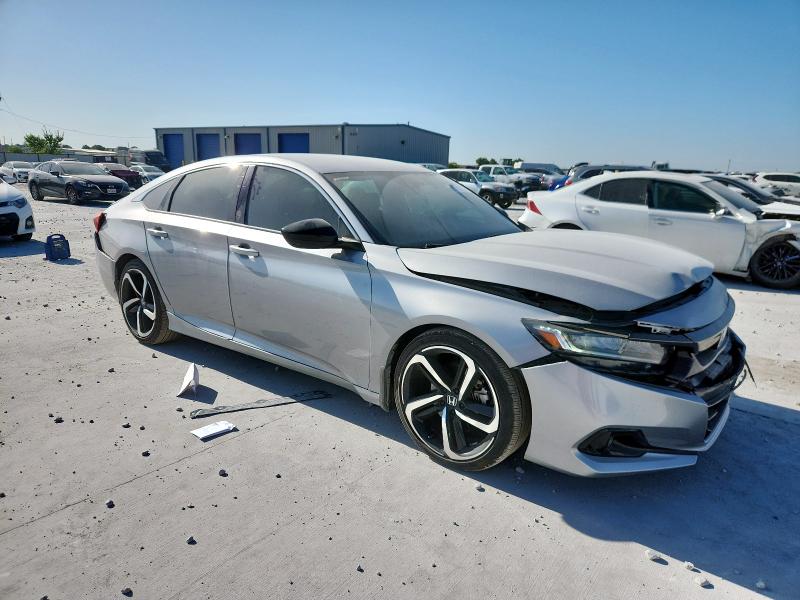 1HGCV1F35MA005282 - 2021 HONDA ACCORD SPORT 银色 照片 4