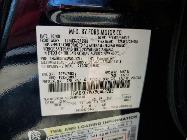 1FMDK07WX9GA03283 - 2009 FORD TAURUS X EDDIE BAUER BLUE photo 13