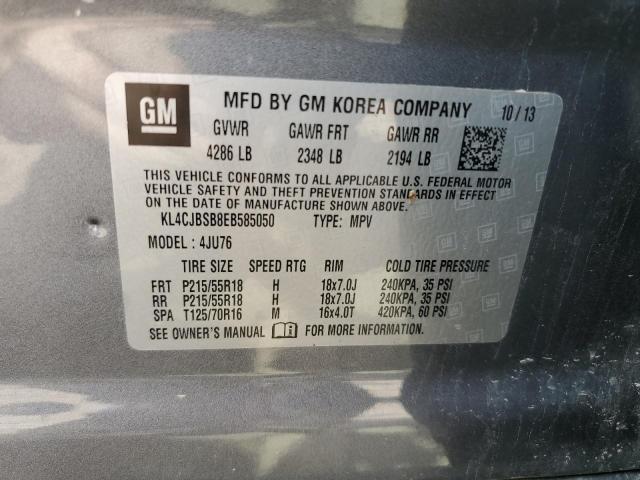 KL4CJBSB8EB585050 - 2014 BUICK ENCORE CONVENIENCE 银色 照片 13