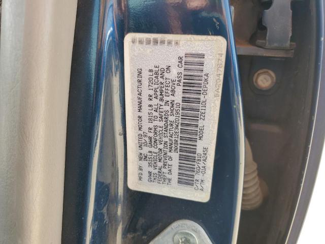 1NXBR12E3WZ019510 - 1998 TOYOTA COROLLA VE BLUE photo 13