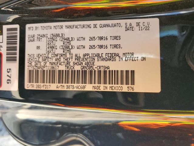 3TYSZ5AN2PT118617 - 2023 TOYOTA TACOMA ACCESS CAB შავი ფოტო 13
