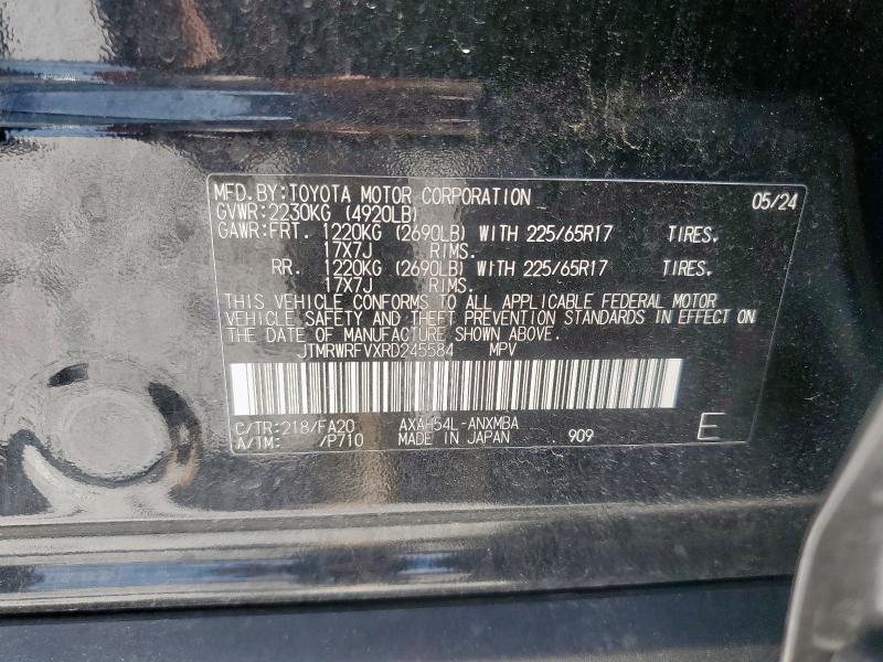 JTMRWRFVXRD245584 - 2024 TOYOTA RAV4 XLE BLACK photo 13