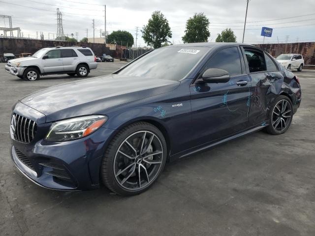 55SWF6EB2LU331883 - 2020 MERCEDES-BENZ C 43 AMG BLUE photo 1