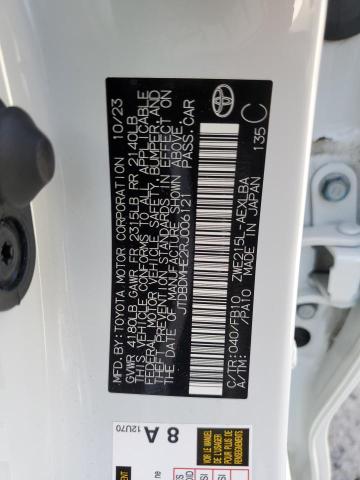 JTDBDMHE2RJ006121 - 2024 TOYOTA COROLLA LE WHITE photo 12