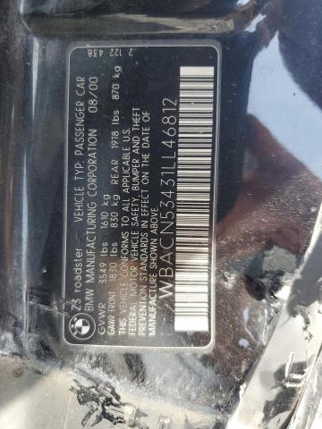 WBACN53431LL46812 - 2001 BMW Z3 3.0 BLACK photo 13
