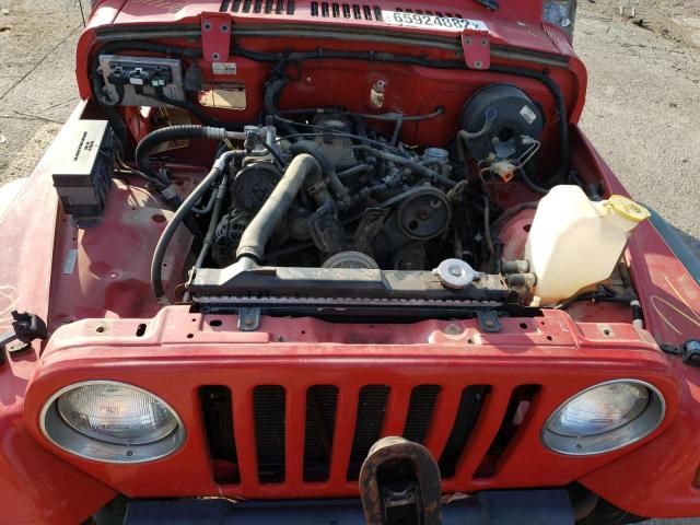 1J4FY29P2VP512074 - 1997 JEEP WRANGLER / SE RED photo 7