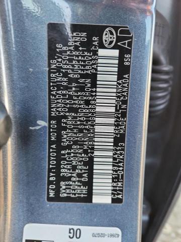 2T1BURHE0GC668544 - 2016 TOYOTA COROLLA L CHARCOAL photo 13