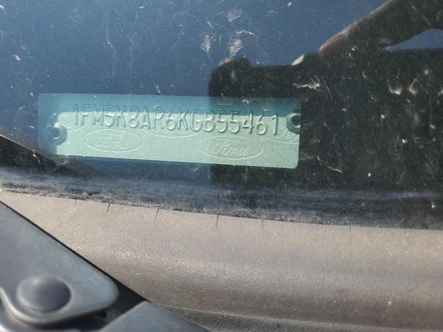 1FM5K8AR6KGB55461 - 2019 FORD EXPLORER POLICE INTERCEPTOR 黑色 照片 12