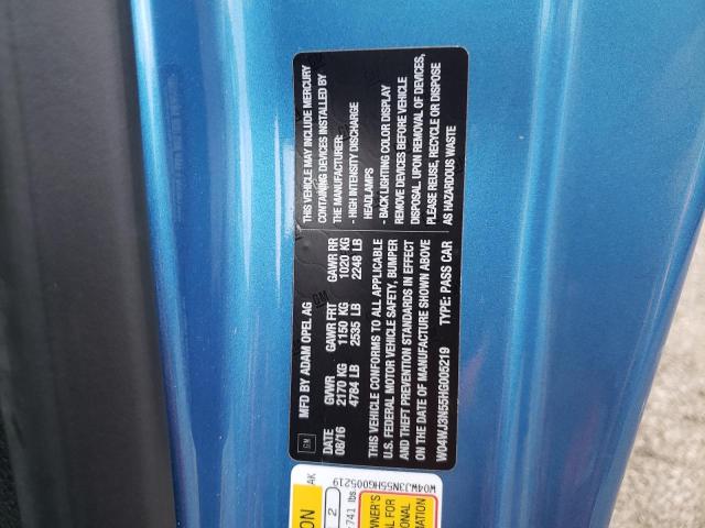 W04WJ3N55HG005219 - 2017 BUICK CASCADA SPORT TOURING 蓝色 照片 12